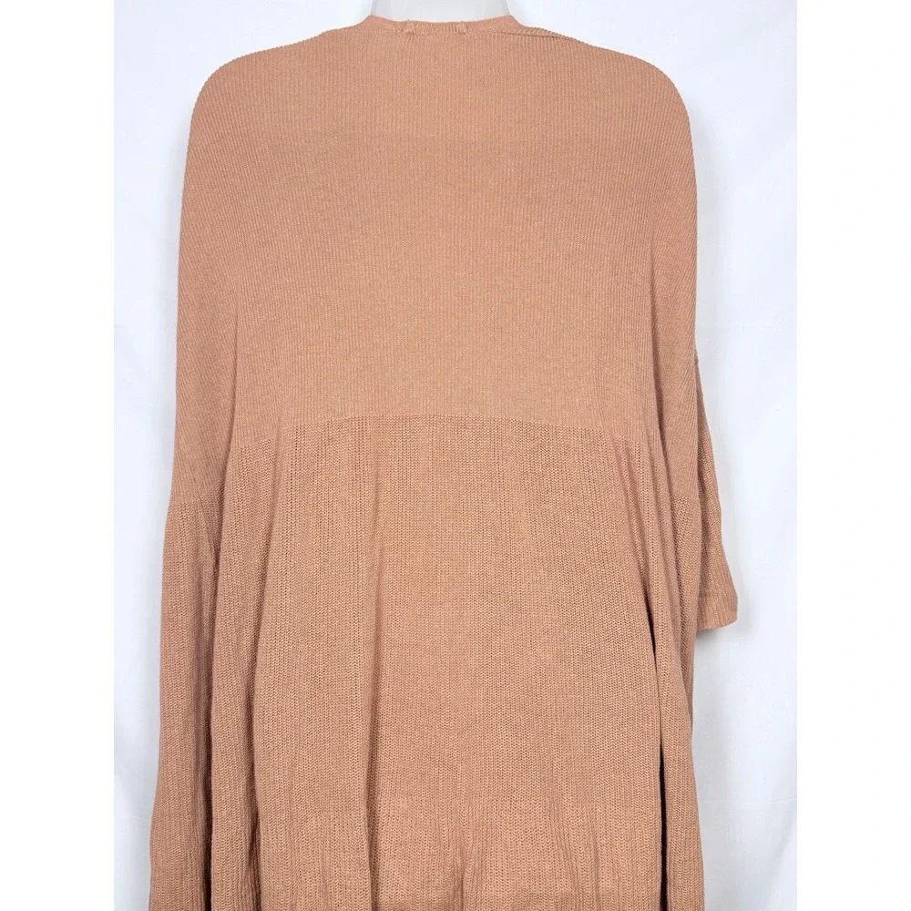 Free People Making Waves Cardigan XS Oversized Boho Duster Linen Blend‎